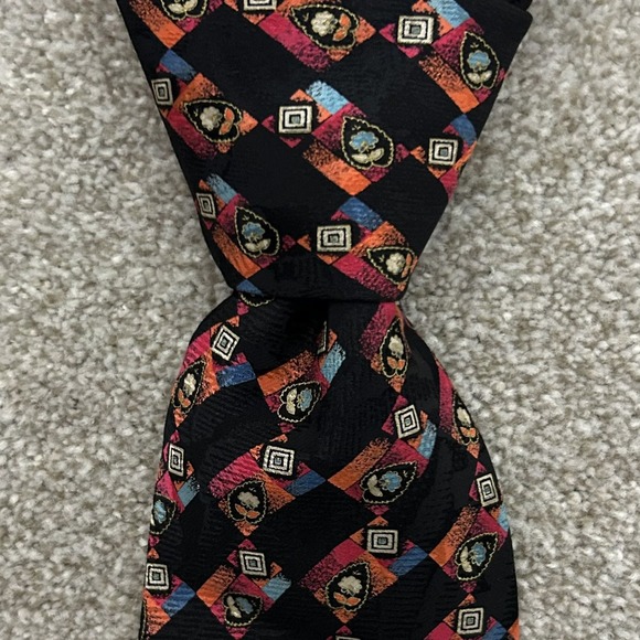 Brioni Other - Brioni Roma Men's Silk Tie Hand Made In Italy Geometric Pattern